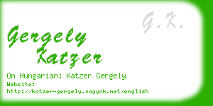 gergely katzer business card